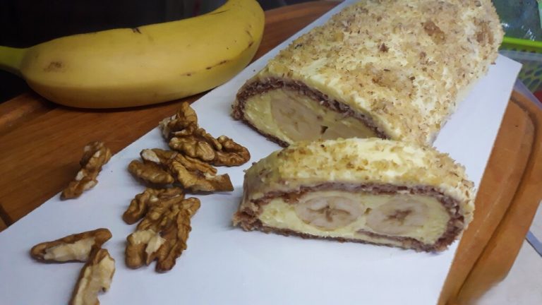 Fantastyczna rolada Banana split bez grama mąki