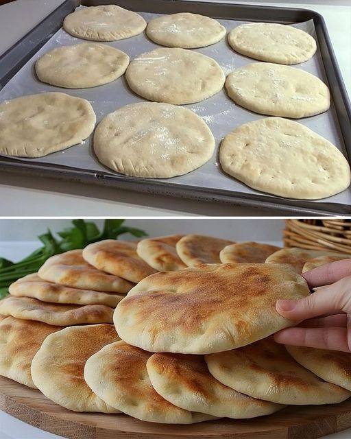 Substytut chleba przygotowany w zaledwie kilka minut z 3 składników 😋 450 g mąki 2 łyżki oleju roślinnego...