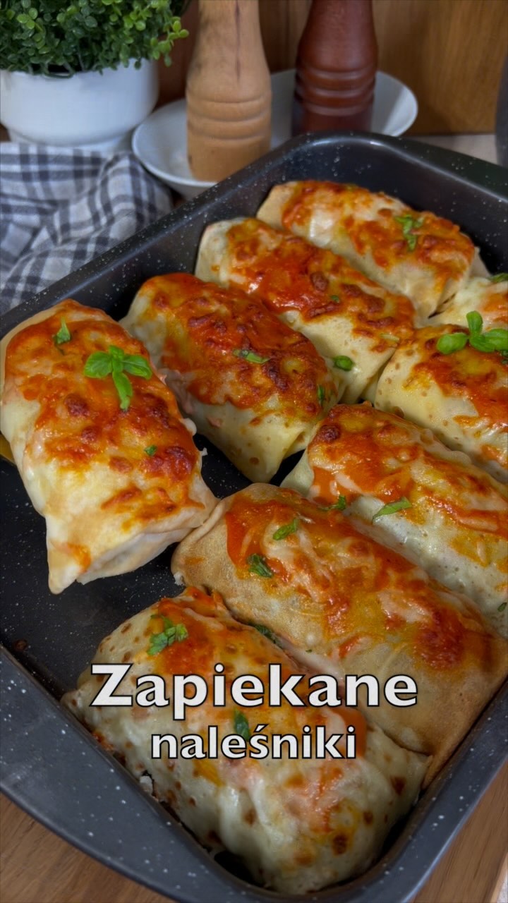 zapiekane z kurczakiem i pieczarkami