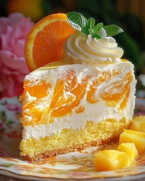 Rozkoszuj się orzeźwiającym smakiem Southern Pineapple Orange Swirl Cheesecake!