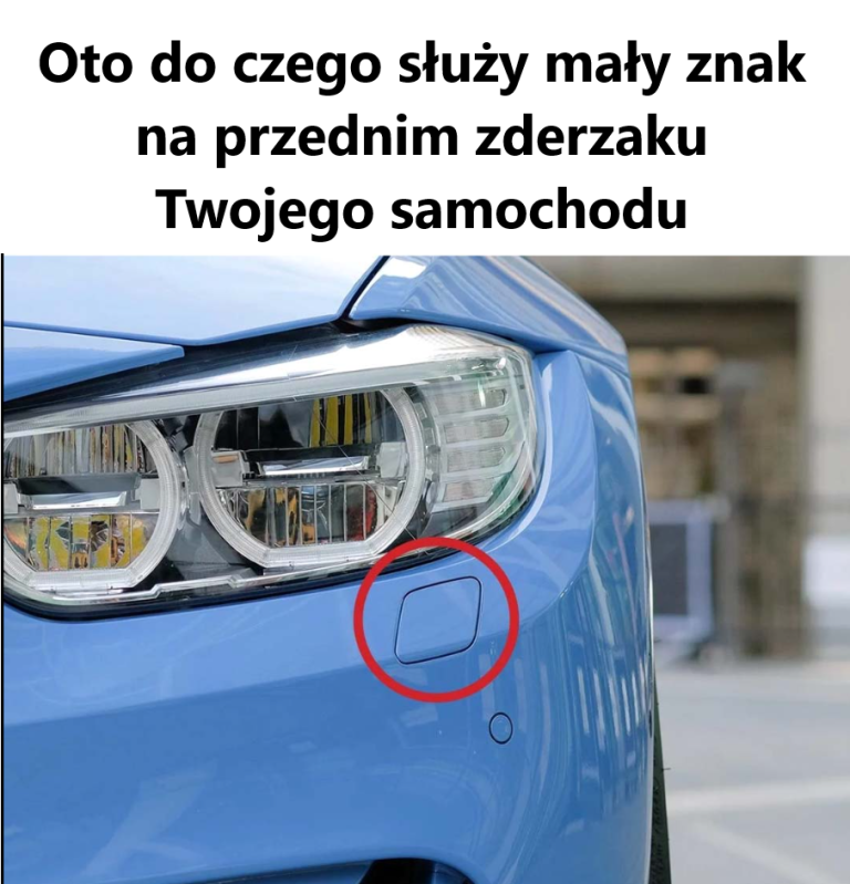 Oto do czego służy mały znak na przednim zderzaku Twojego samochodu